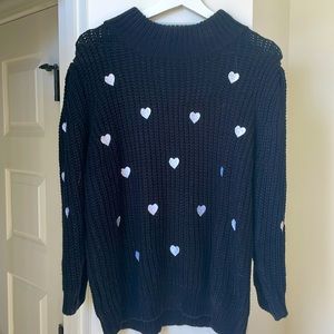 Anthropologie sweater, hearts!